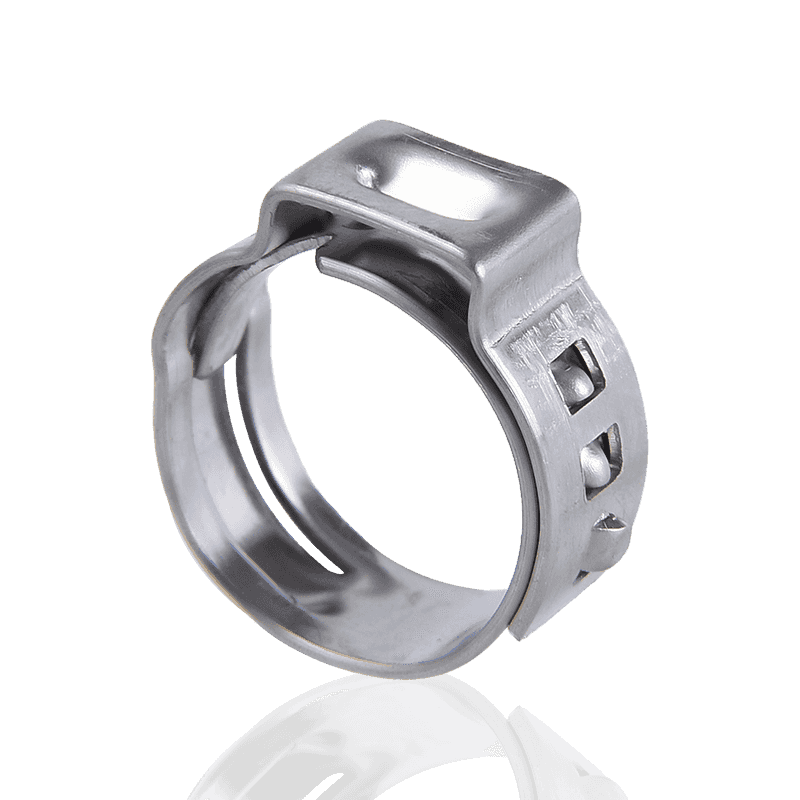 Enkelt øre trinløs klemme